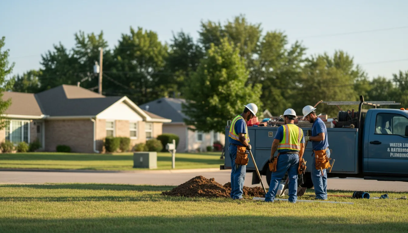 Residential water line and bathroom plumbing service in Valentines, VA
